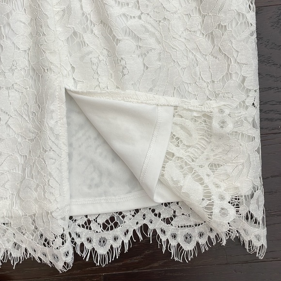 ASTR The Label- Lattice Inset Lace Dress in White - Size XS - Picture 8 of 9